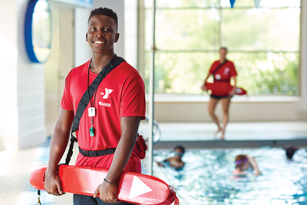 Smiling lifeguard on duty.
