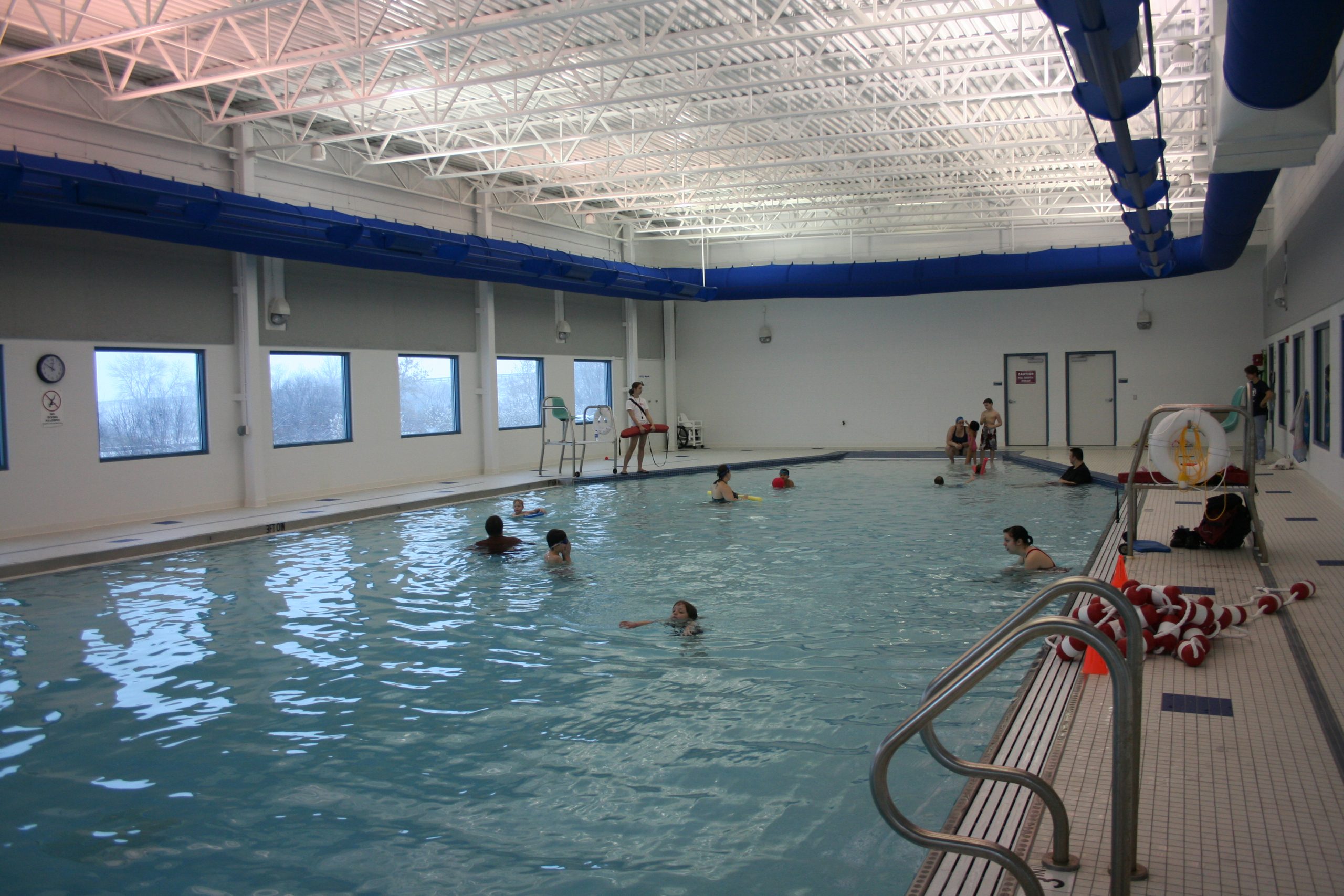Members enjoying a dip in the YMCA instructional pool.