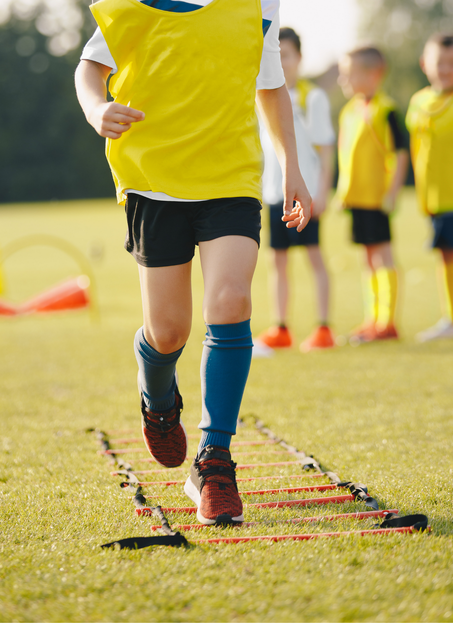 Young athlete doing a ladder drill in Agility Training