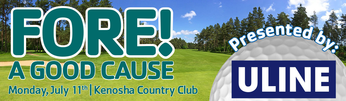 Golf Outing Event Header Kenosha YMCA Golf Outing, Fore A Good Cause! Monday, July 11, 2022