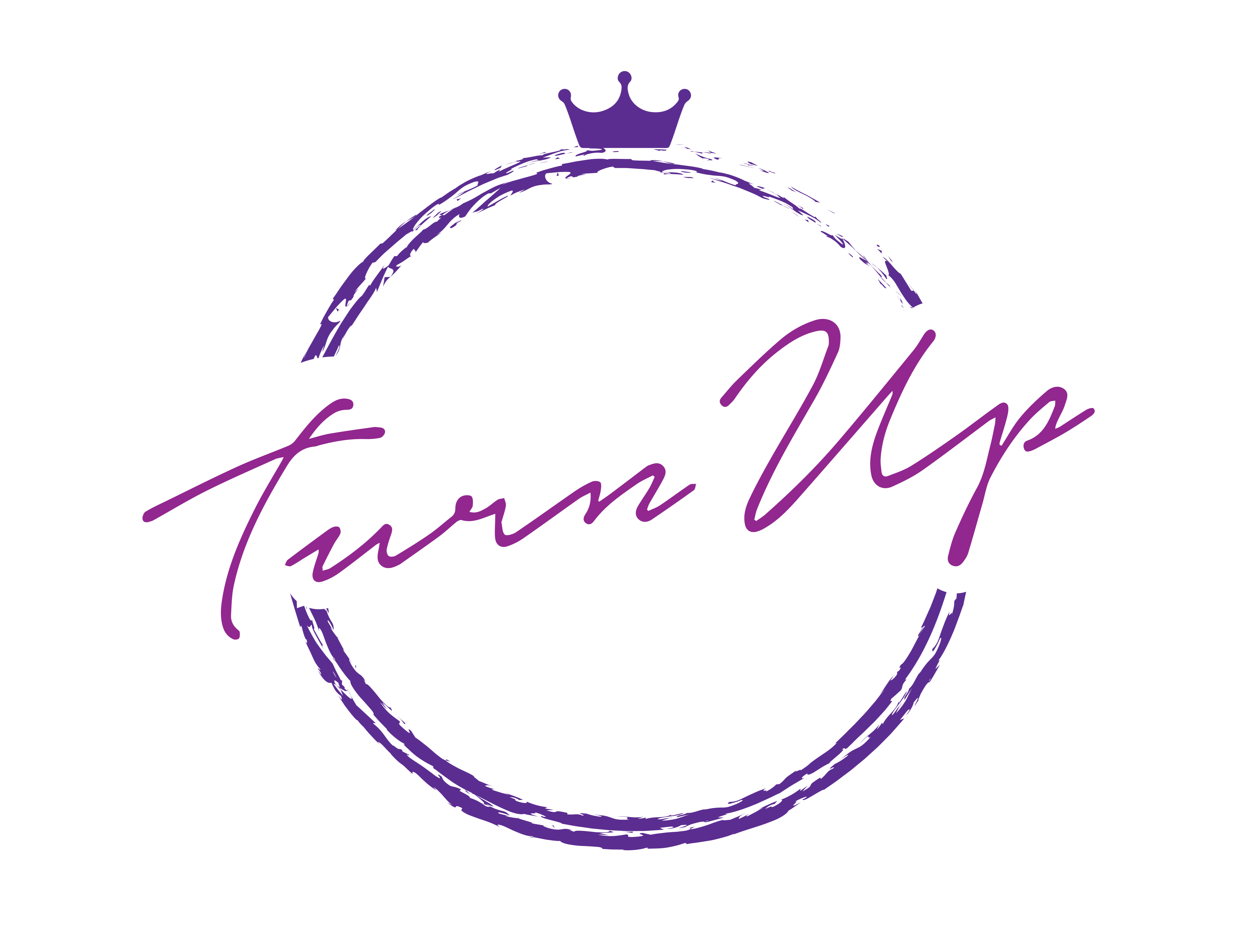 Turn Up Logo Purple White