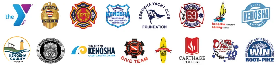 2025 Kenosha Safety Around Water Coalition Member Logos
